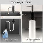 distributeur savon liquide argenté moderne bouteille 500ml tube extension 1m2 minimaliste
