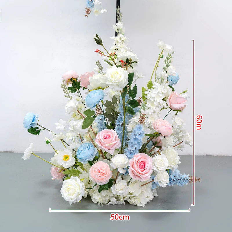 décoration événement arches fleurs artificielles romantique mariage baby showerintérieur pastel