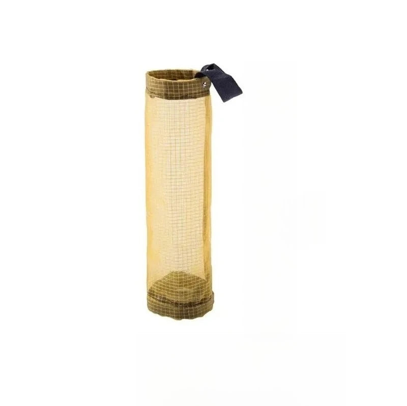 sacs rangement réutilisables polyester maille grossière accroche mur porte noir gris jaune semi transparent