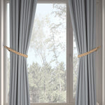 rubans fixation rideaux tissu corde tressée coton chanvre gris beige moderne rustique adhésif