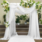voiles décoratifs blancs soie léger ondulé transparents classiques événements cérémonies