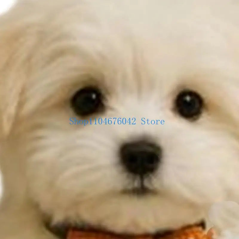 porte rouleau papier toilette forme chien peluche blanc decoratif résine facile nettoyer classique