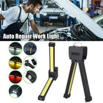 lampe travail pliable noir jaune aimants boutons contrôle réglable moderne pratique