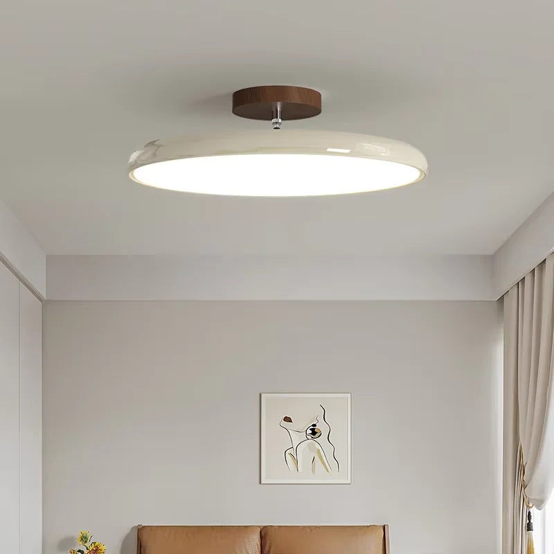 lampe led moderne minimaliste rond fer marron vert beige variable sans télécommande