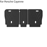 tapis sol coffre rayures horizontales tpe fibre synthétique noir moderne porsche cayenne
