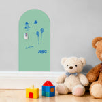 autocollant mural arche moderne minimaliste vert rose bleu pvc adhésif chambre salon
