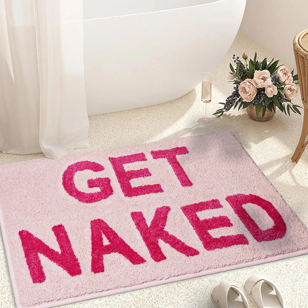 tapis bain antidérapant multicolore moderne lettres relief entrée sol bain adultes polypropylène polyester