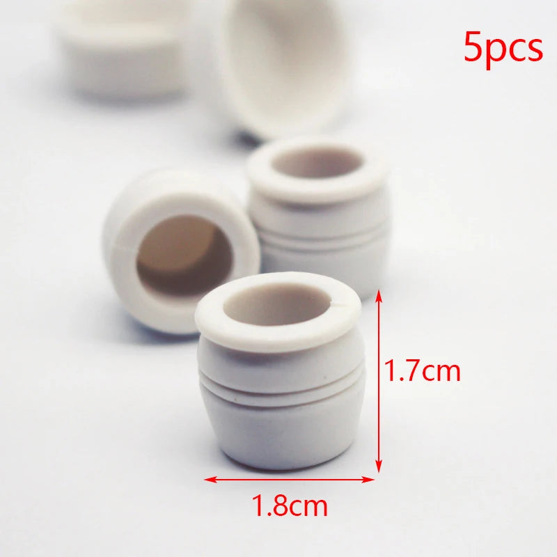 accessoires poupée deco maison blanc motifs floraux classique pots fleurs simulation enfants six douze