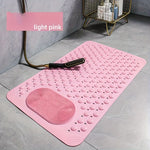 tapis bain pvc antidérapant vert clair texture cercles picots moderne sécurité douche