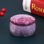 boîte ronde rangement cosmétique décorative motif floral boho chic pot stockage bijoux maquillage