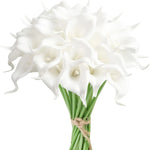 bouquet artificiel violet noir blanc moderne élégant mariage décoration vase calla fleurs blanches