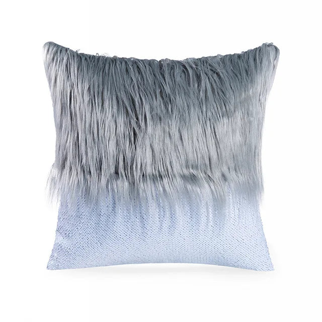 housse coussin sequins blanche moderne adhésive 40x40cm lit canapé voiture