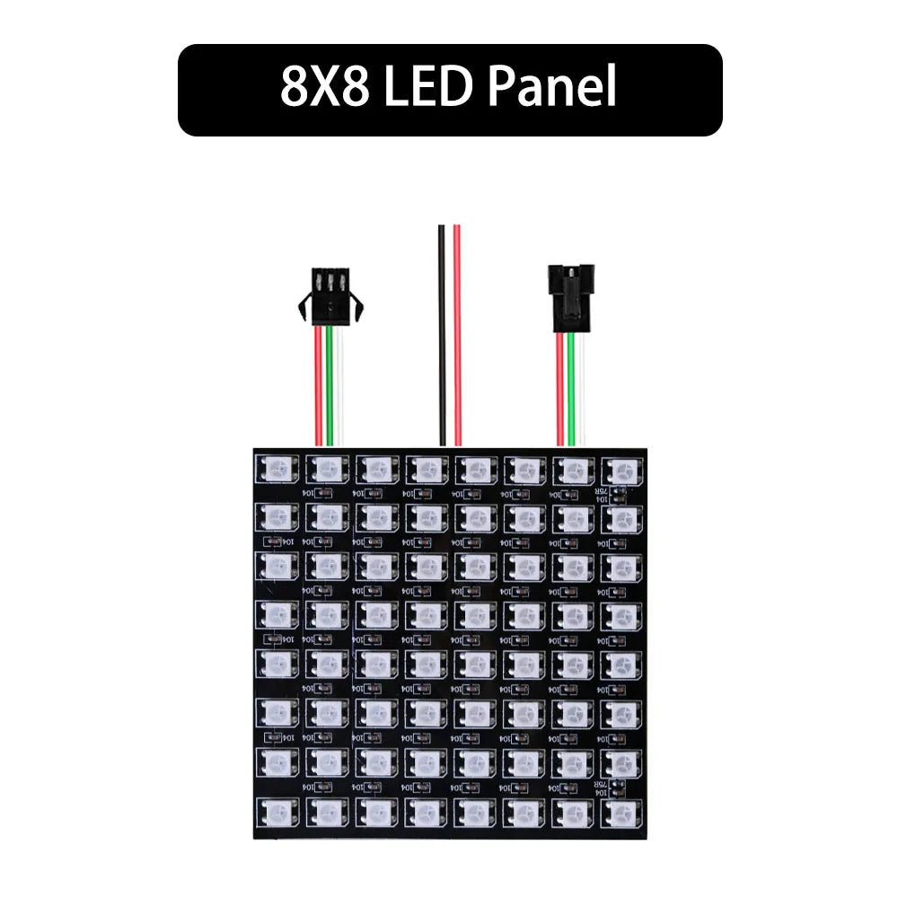 matrice led 8x8 16x16 8x32 multicolore ws2812 rgb flexible moderne grille points lumineux