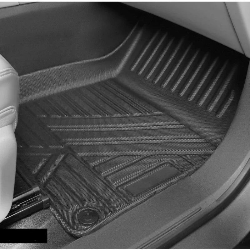 tapis sol voiture noir rayures horizontales moderne imperméable tout terrain polypropylène