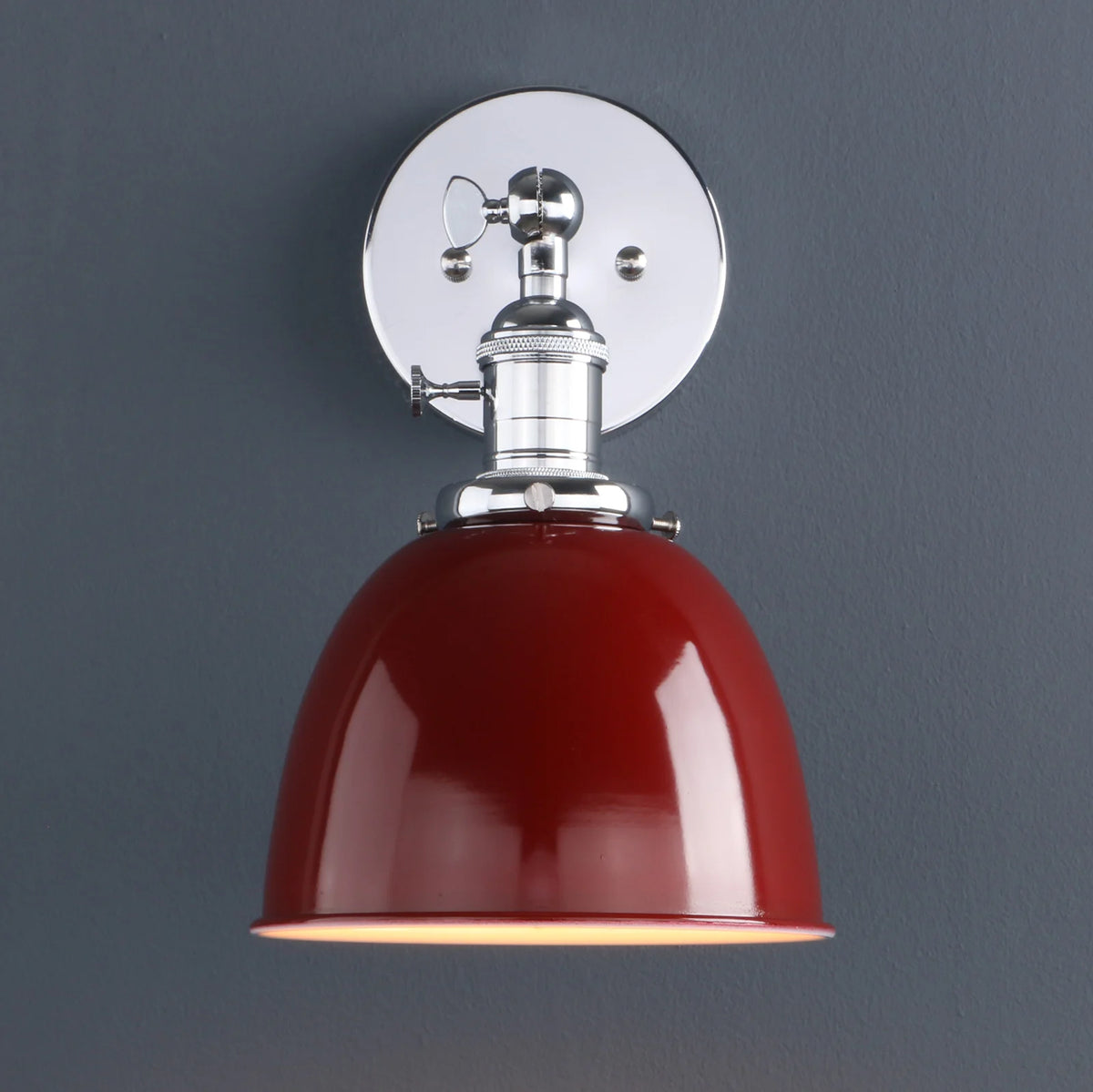 lampe murale industrielle blanc noir rouge vert twist switch mat opacité 17cm 21cm