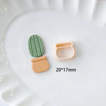 moules biscuits cactus motifs géométriques pots différents couleurs vert beige marron rose modernes