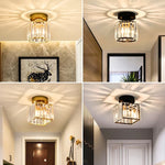 lampe moderne cristal noir doré transparent élégante décoration intérieure chambre restaurant