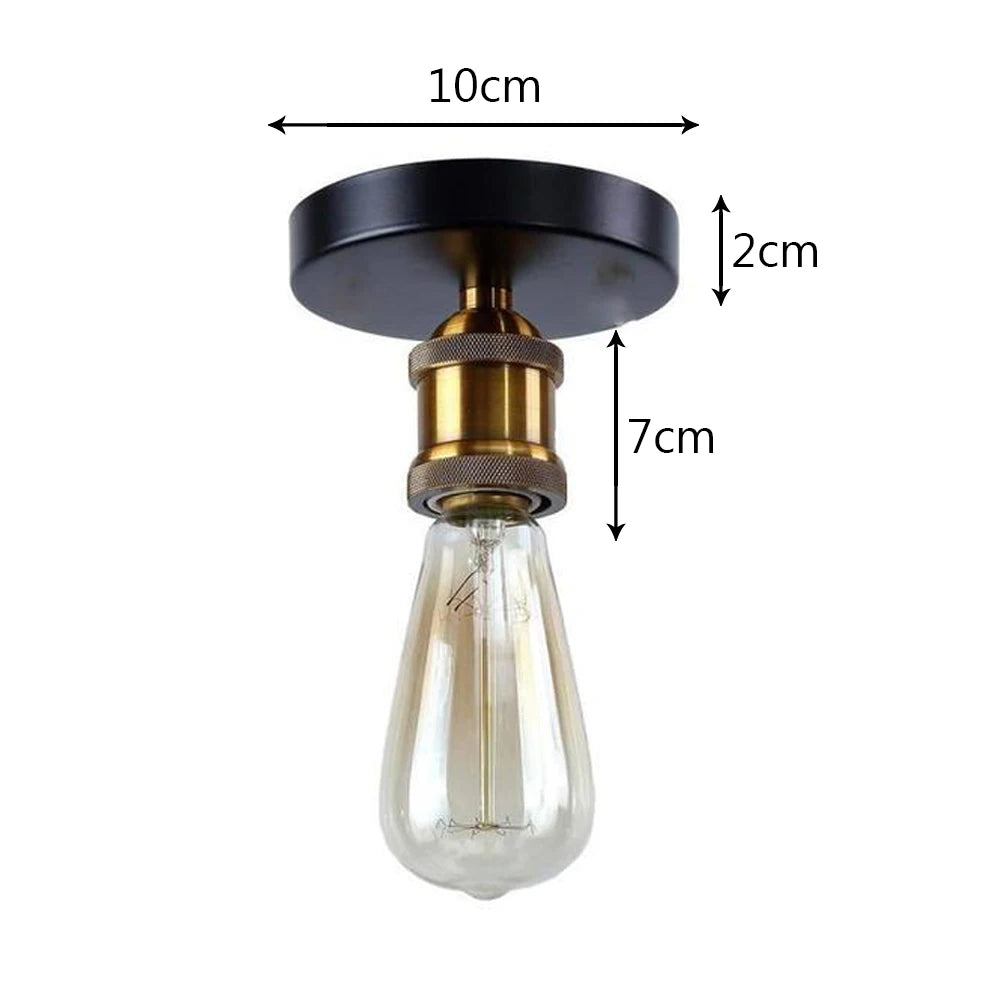 Lampe industrielle vintage métal noir bronze gris éclairage quotidien chambre cuisine salle manger