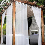 rideau extérieur moderne polyester translucide balcon pergola contemporain restaurant 132x183cm 1pc