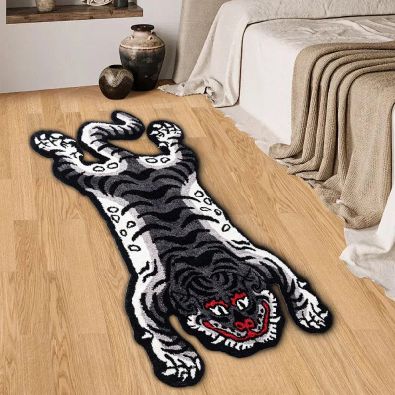 tapis moderne tigre antidérapant résistant décoration intérieure confortable soft easy care