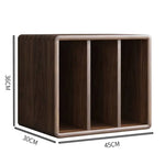 meuble modular bois clair grille moderne poignées vases bougies livres