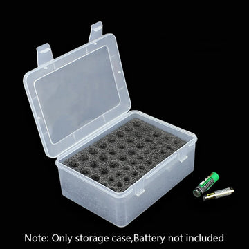 boîte rangement batteries aa aaa 24 30 emplacements mousse noire transparente pratique