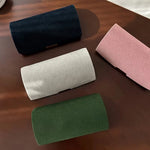 boîte rangement bijoux velours portable voyage rose gris bleu vert classique bouton doré bracelets