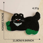 écussons décoratifs animaux mignons rose noir adhésifs créatifs cartoon polyestère