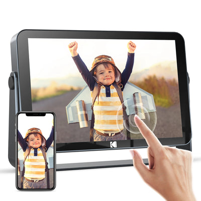 Cadre photo numérique WiFi 10.1 pouces écran tactile gris