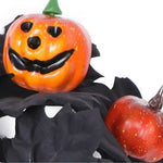 décoration halloween citrouille feuilles noires bouquet artificiel soie vase tableextérieur 32cmbranches