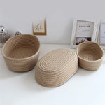 panier rangement tissu tressé pliable jouets cosmétiques maison gris blanc