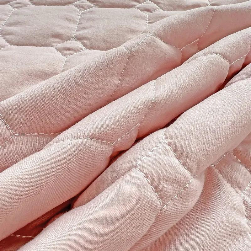 housse couette coton rose dentelle fleurs romantique blancs deux taies oreillers drap lit volants
