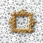 cadre photo rétro or relief floral baroque vintage shabby chic angel figurine round rectangular