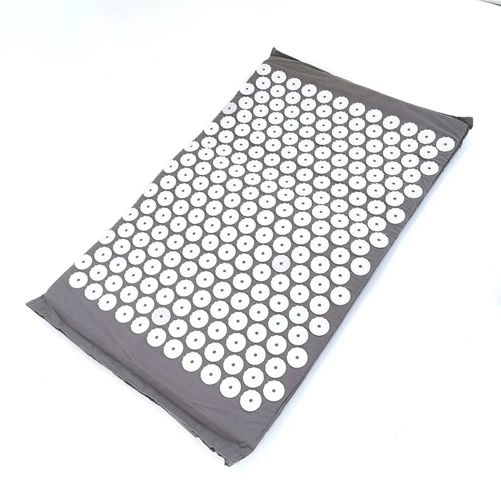 tapis massage acupuncturé violet bleu marine vert rondelles blanches moderne sac rangement