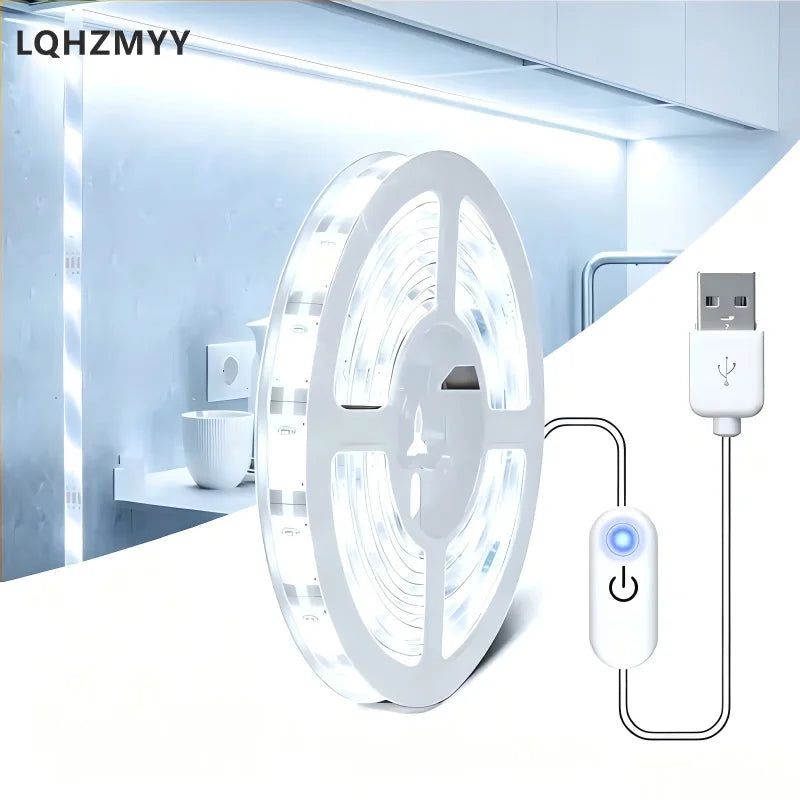 bande led flexible blanc 3000k 6000k controle tactile usb alimentation adaptable