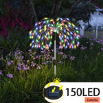 guirlande lumineuse solaire multicolore moderne filament fleur extérieure imperméable led jardin