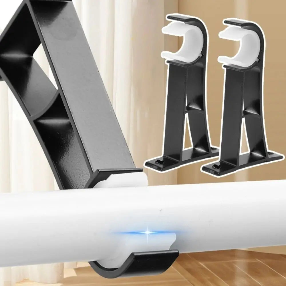 supports tringles rideaux aluminium noir blanc modernes fixation murale vis encoche différentes tringles ornementées