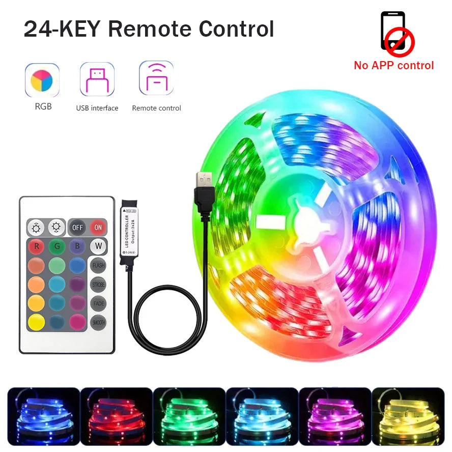ruban led multicolore 10m 20m 30m controle application bluetooth moderne adhésif led individuelles