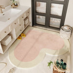 tapis bain doux moelleux rose clair vert pastel bleu clair moderne confortable