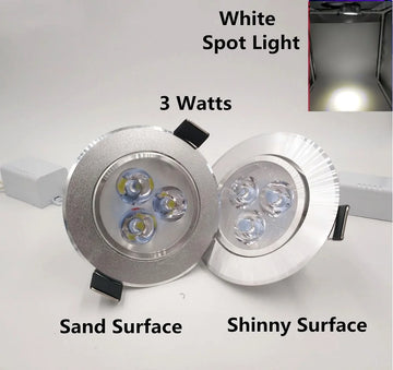 Spot LED argenté moderne surface gravée clips fixation câble d'alimentation 85 240V