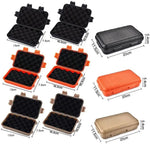 boîte rangement voyage plastique empilable orange noir marron texture mat étanche clips coussin insertion