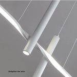 suspension lumineuse moderne pendentif led noir blanc contemporain 120cm 90260v