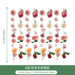 guirlande florale romantique fleurs artificielles rose orange rouge jaune verte mariage décoration intérieure suspension