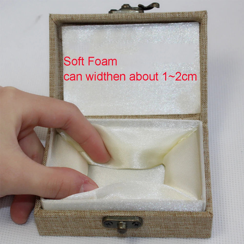 tampon sel rouge boîte rangement bois classique storage box calligraphie peinture 9x9x6.5cm 5x5x5cm