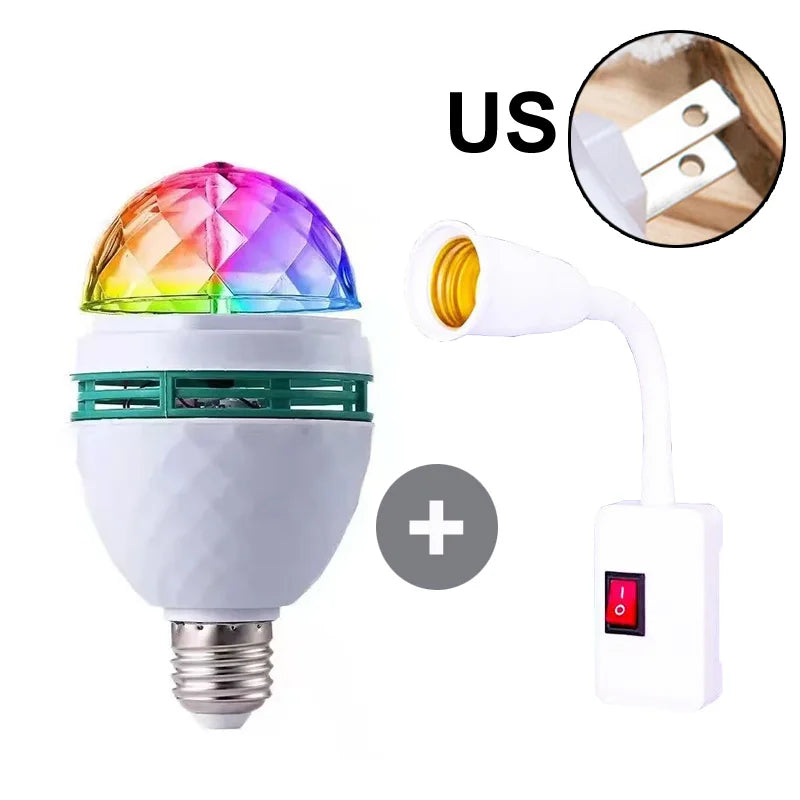 ampoule led multicolore effet scène diamant moderne interrupteur mural vis e27 disco ktv dj