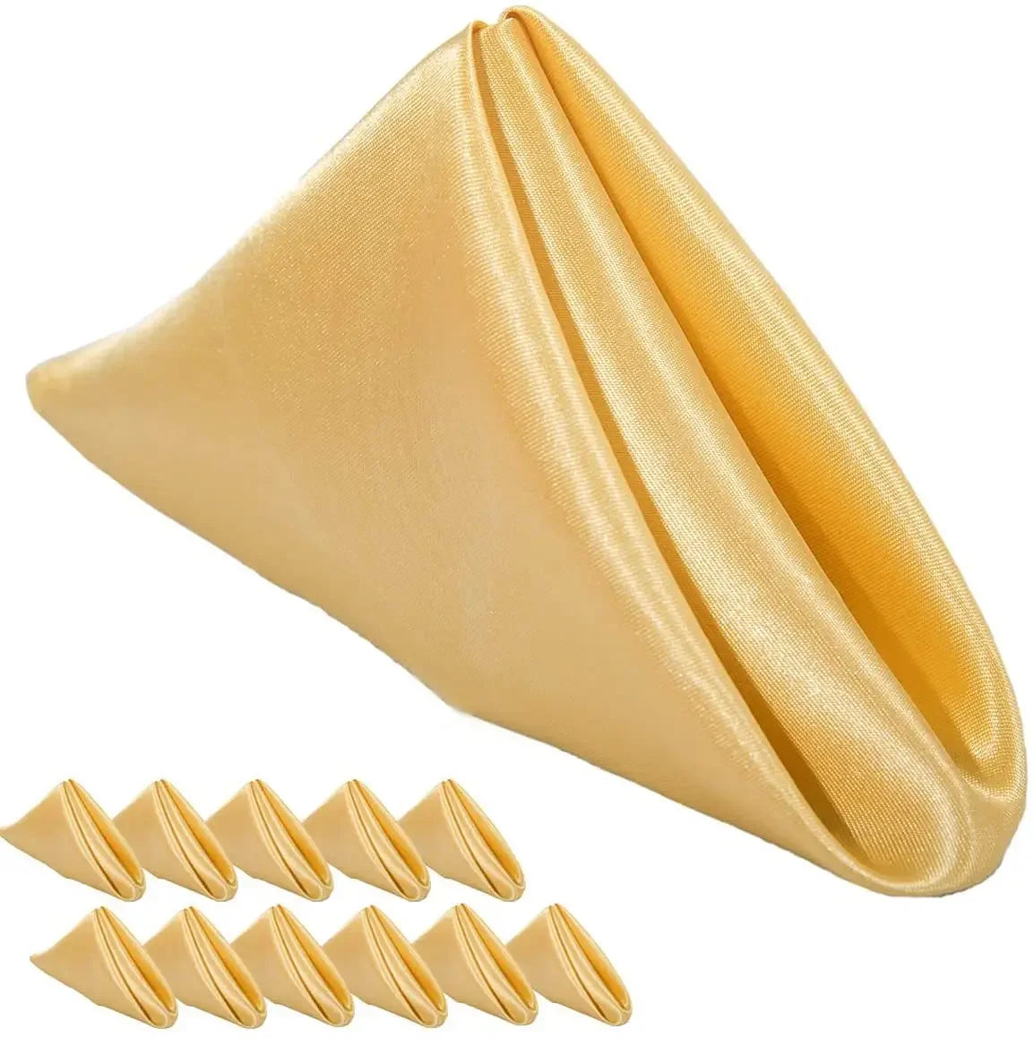 serviettes table satin vert classique réutilisables mariage fêtes maison restaurant uni opaques