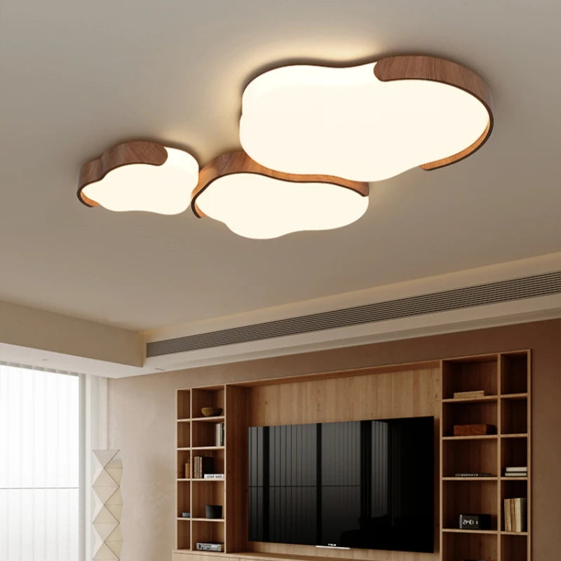 lampe moderne acier inoxydable blanc bois formes arrondies minimaliste(touchless switch)