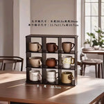 présentoir rangement tasses transparent moderne cuisine support minimaliste pieds accessoires pot gâteau