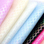 tissu polyester poisson violet blanc bleu clair noir rose jaune clair moderne 50x160cm