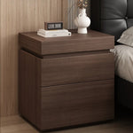 table chevet moderne bois deux tiroirs rangement chambre coucher